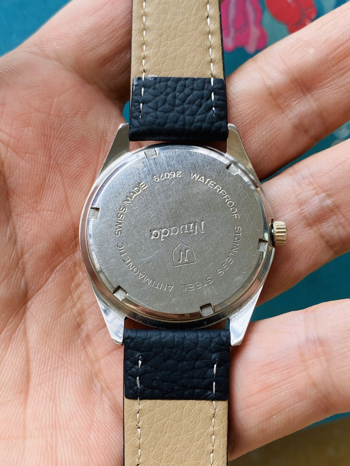 Nivada Compensamatic Vintage Manual Wind Watch ETA2750 36mm 1970s 177-0198