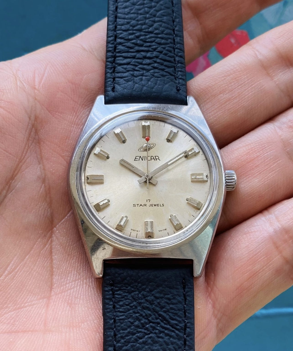 Enicar Vintage Manual-Winding Watch 36.5mm Cal.AR-160 17 Jewels 098-0168