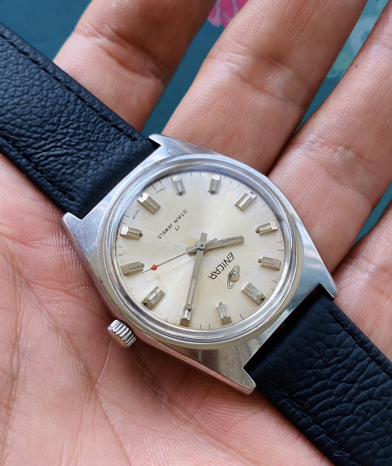 Enicar Vintage Manual-Winding Watch 36.5mm Cal.AR-160 17 Jewels 098-0168