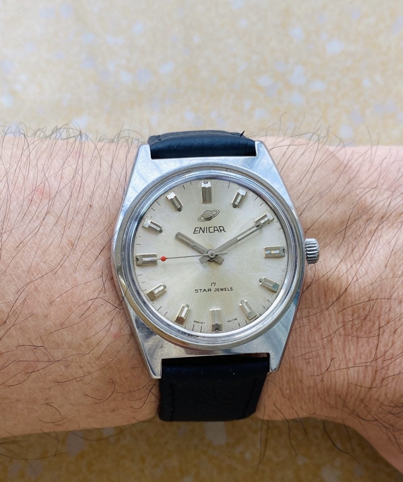 Enicar Vintage Manual-Winding Watch 36.5mm Cal.AR-160 17 Jewels 098-0168