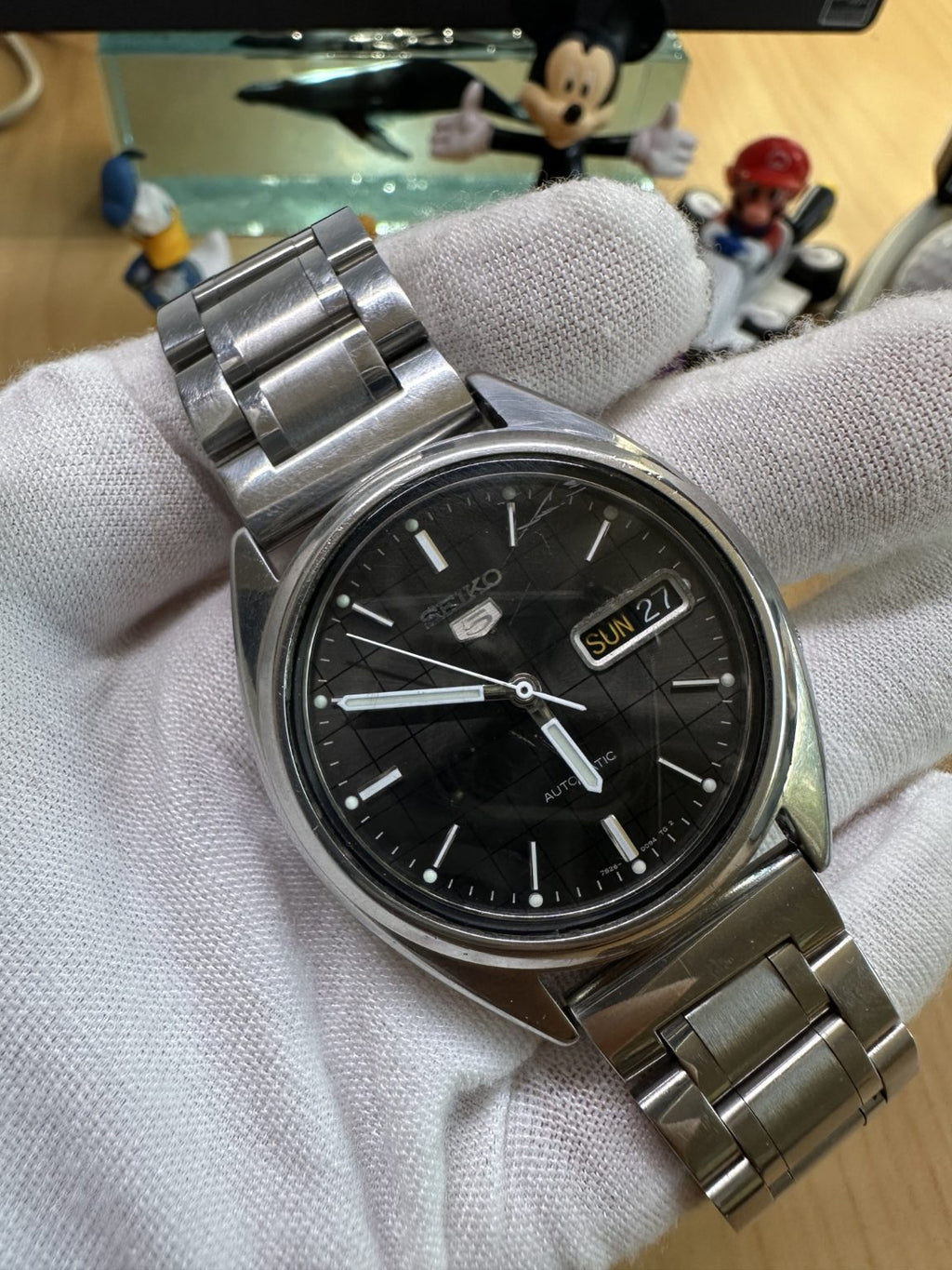 Seiko Men's Number 5 Automatic Day Date Watch 7S26 37mm 21Jewels 221-0230