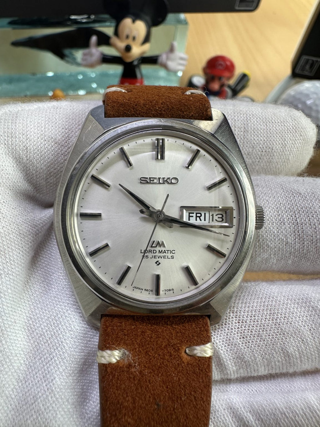Seiko Lord Matic LM 5606-7091S Day Date Automatic Watch 25 Jewels 131-0480