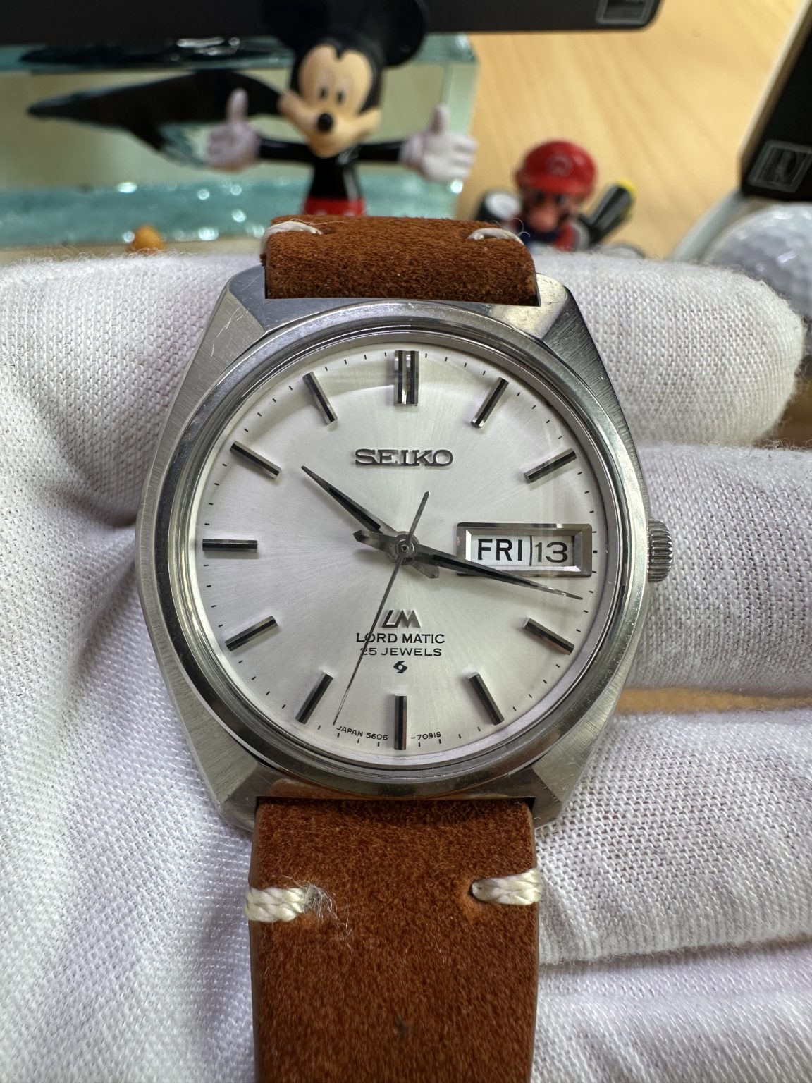 Seiko Lord Matic LM 5606-7091S Day Date Automatic Watch 25 Jewels 131-0480