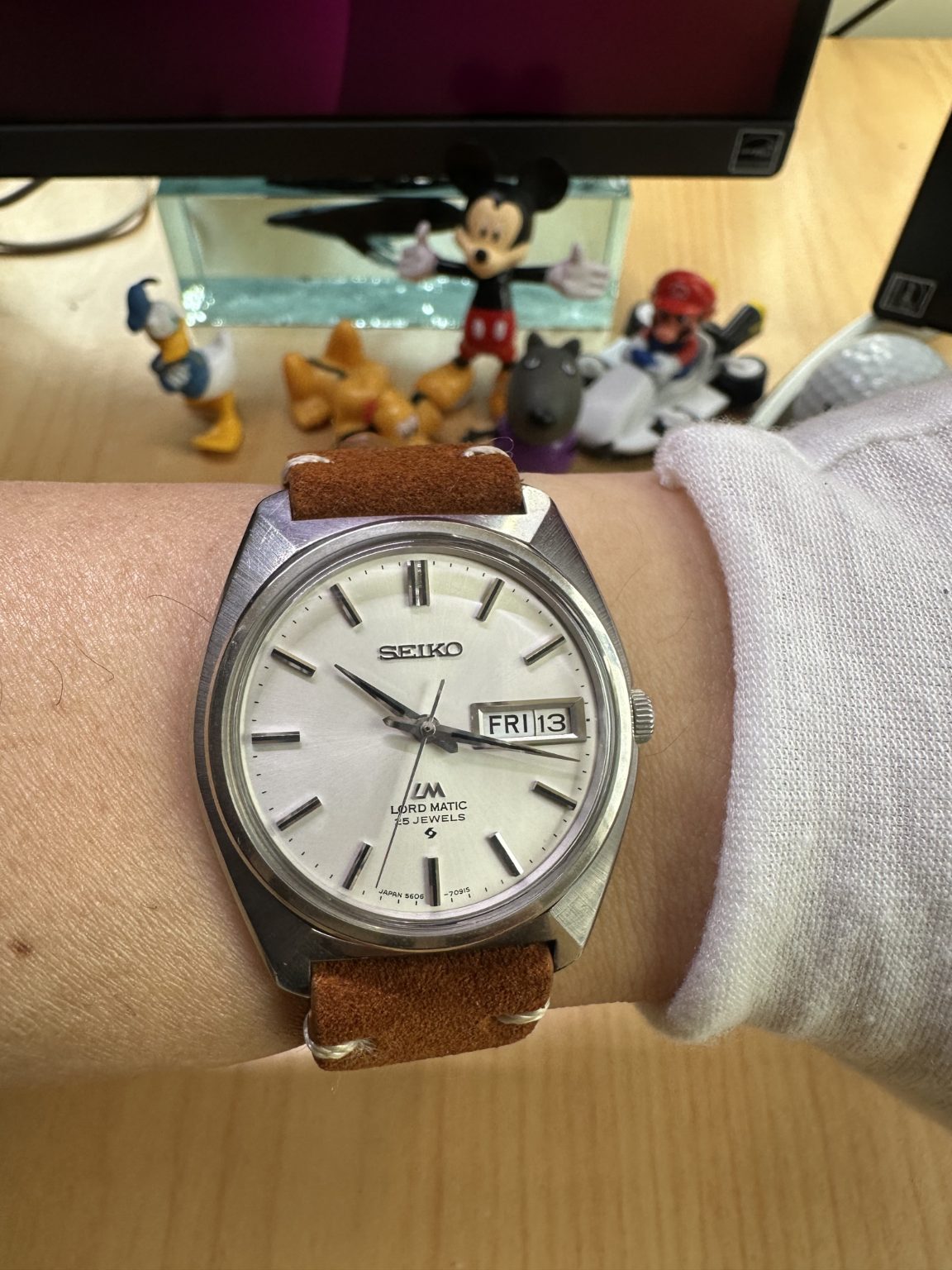 Seiko Lord Matic LM 5606-7091S Day Date Automatic Watch 25 Jewels 131-0480