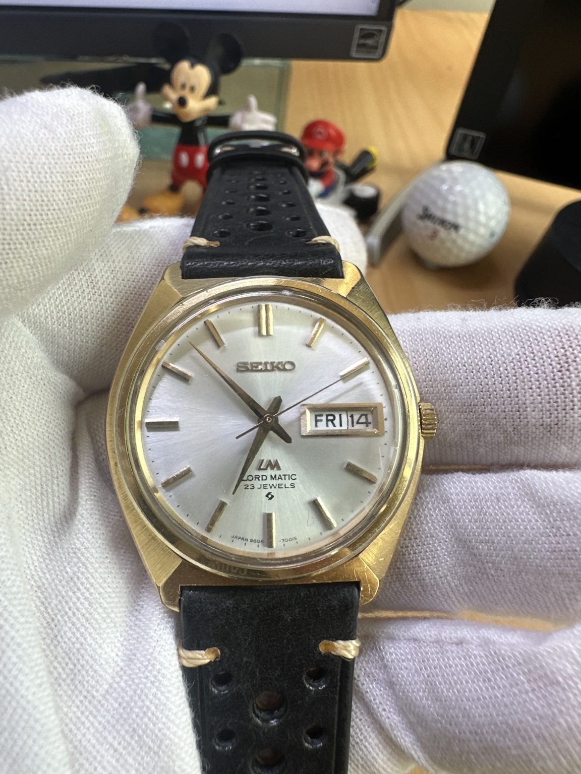 Seiko Gold Plated Lord Matic LM 5606-7001 Automatic Watch 36mm 23Jewels 186-0388