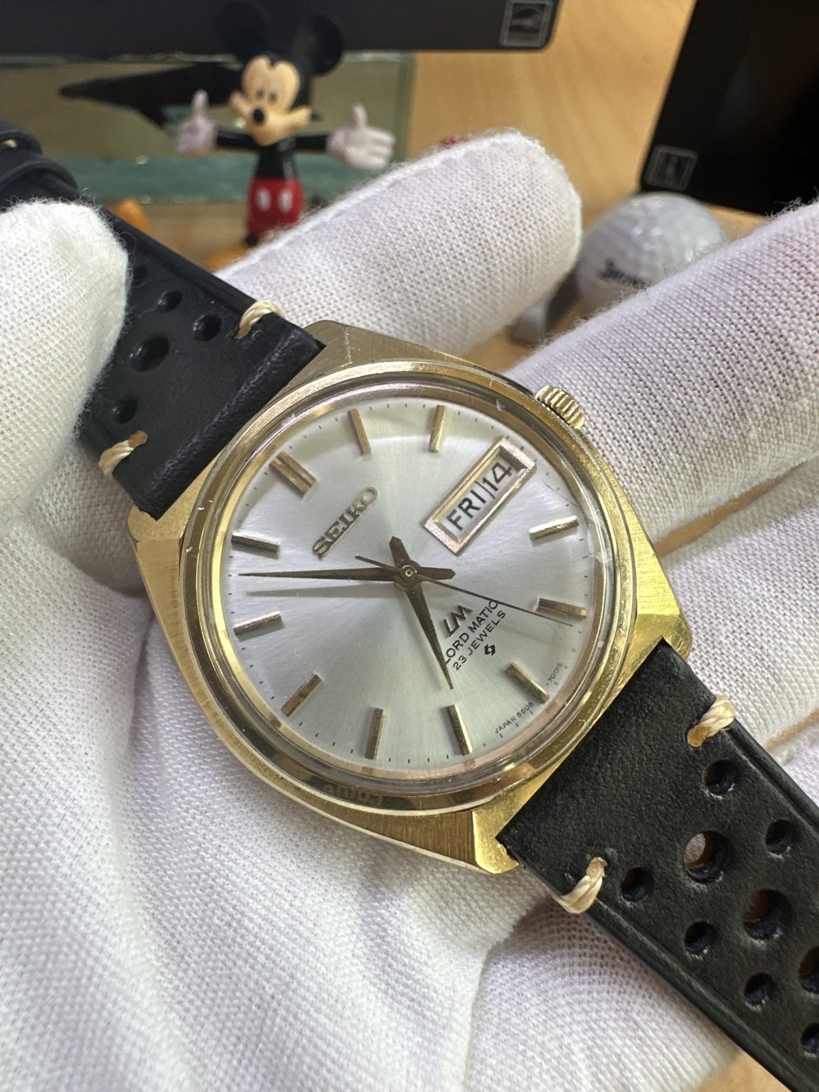 Seiko Gold Plated Lord Matic LM 5606-7001 Automatic Watch 36mm 23Jewels 186-0388