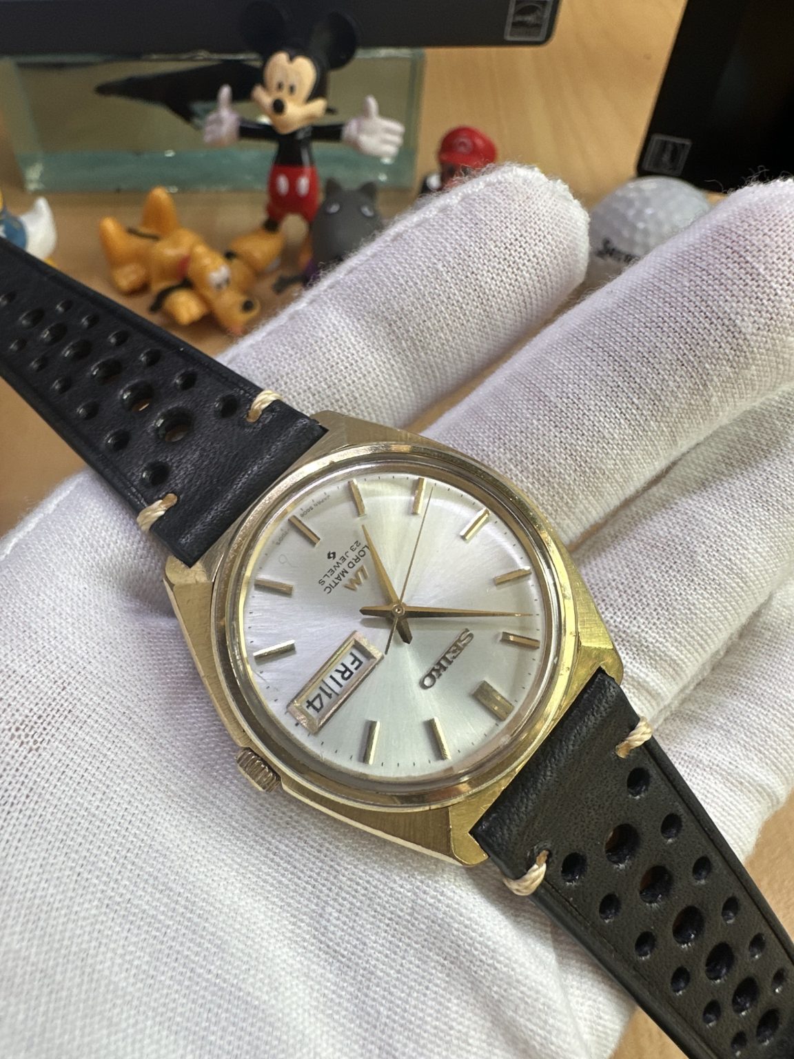 Seiko Gold Plated Lord Matic LM 5606-7001 Automatic Watch 36mm 23Jewels 186-0388