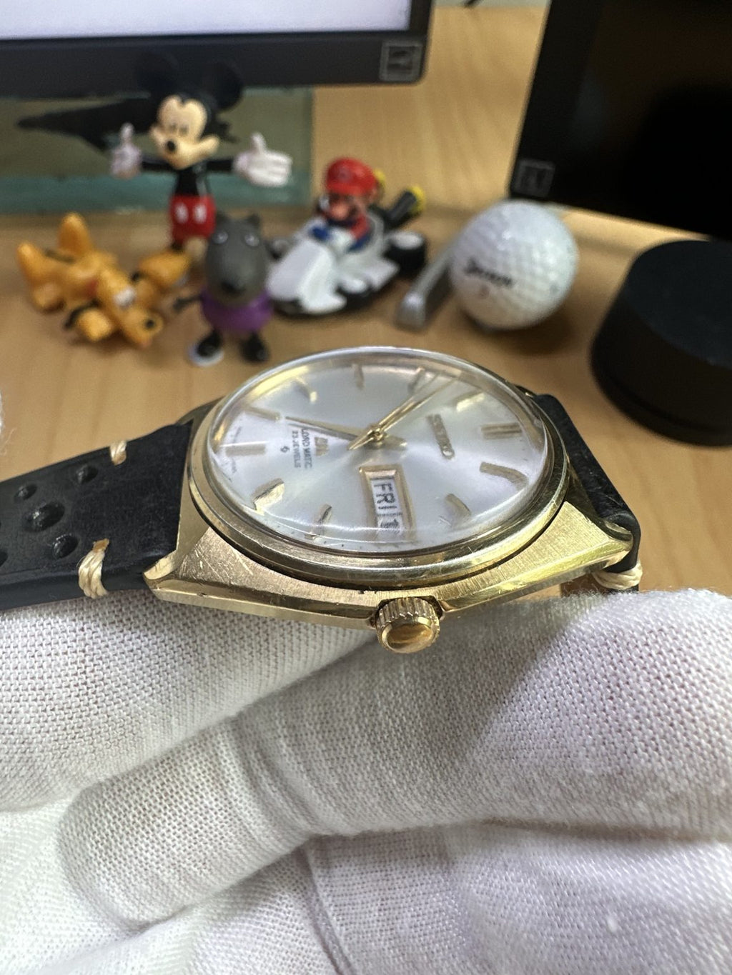 Seiko Gold Plated Lord Matic LM 5606-7001 Automatic Watch 36mm 23Jewels 186-0388