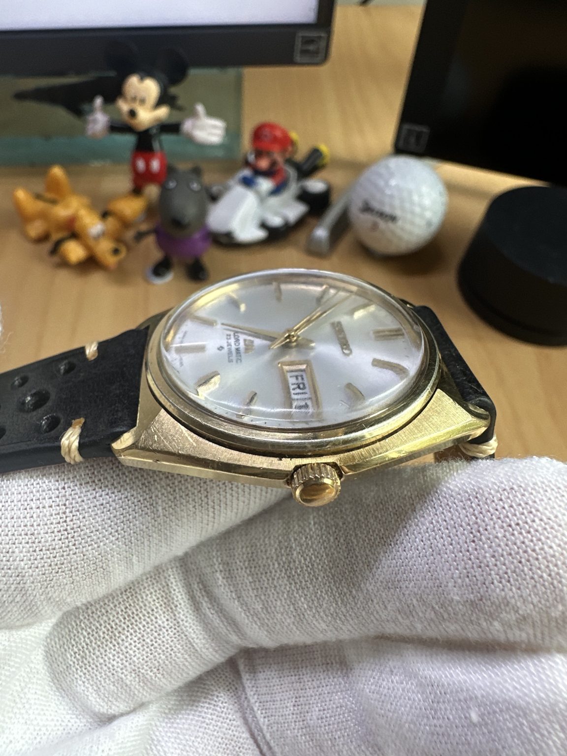 Seiko Gold Plated Lord Matic LM 5606-7001 Automatic Watch 36mm 23Jewels 186-0388