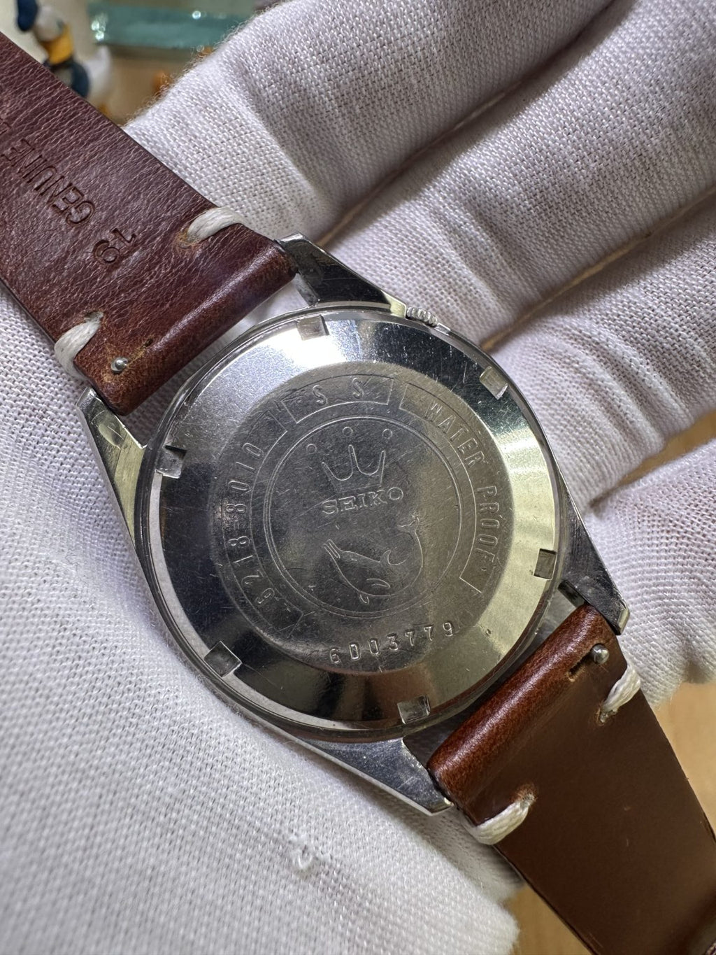 Seiko Seikomatic DIASHOCK 35 Jewels 6218-8010 Day Date Automatic Watch 136-0680