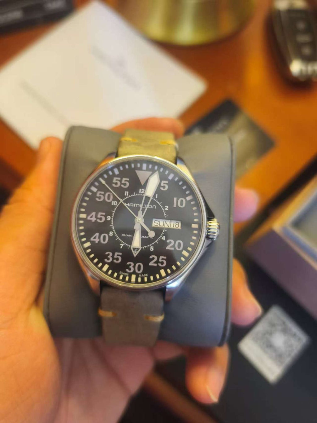 Hamilton Khaki Aviation Pilot Day Date Watch, 38MM, Ref.H644250 200-2200