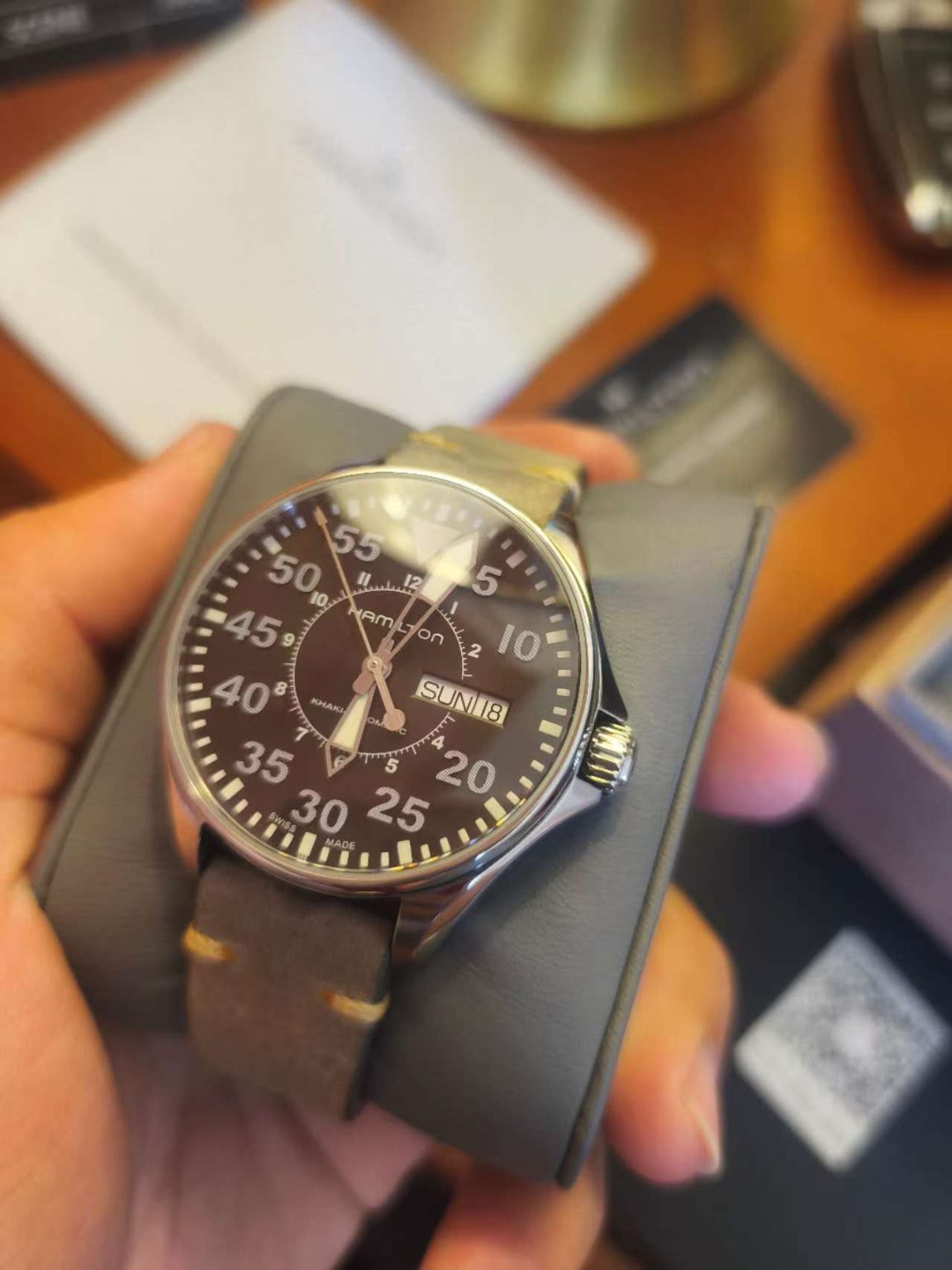 Hamilton Khaki Aviation Pilot Day Date Watch, 38MM, Ref.H644250 200-2200