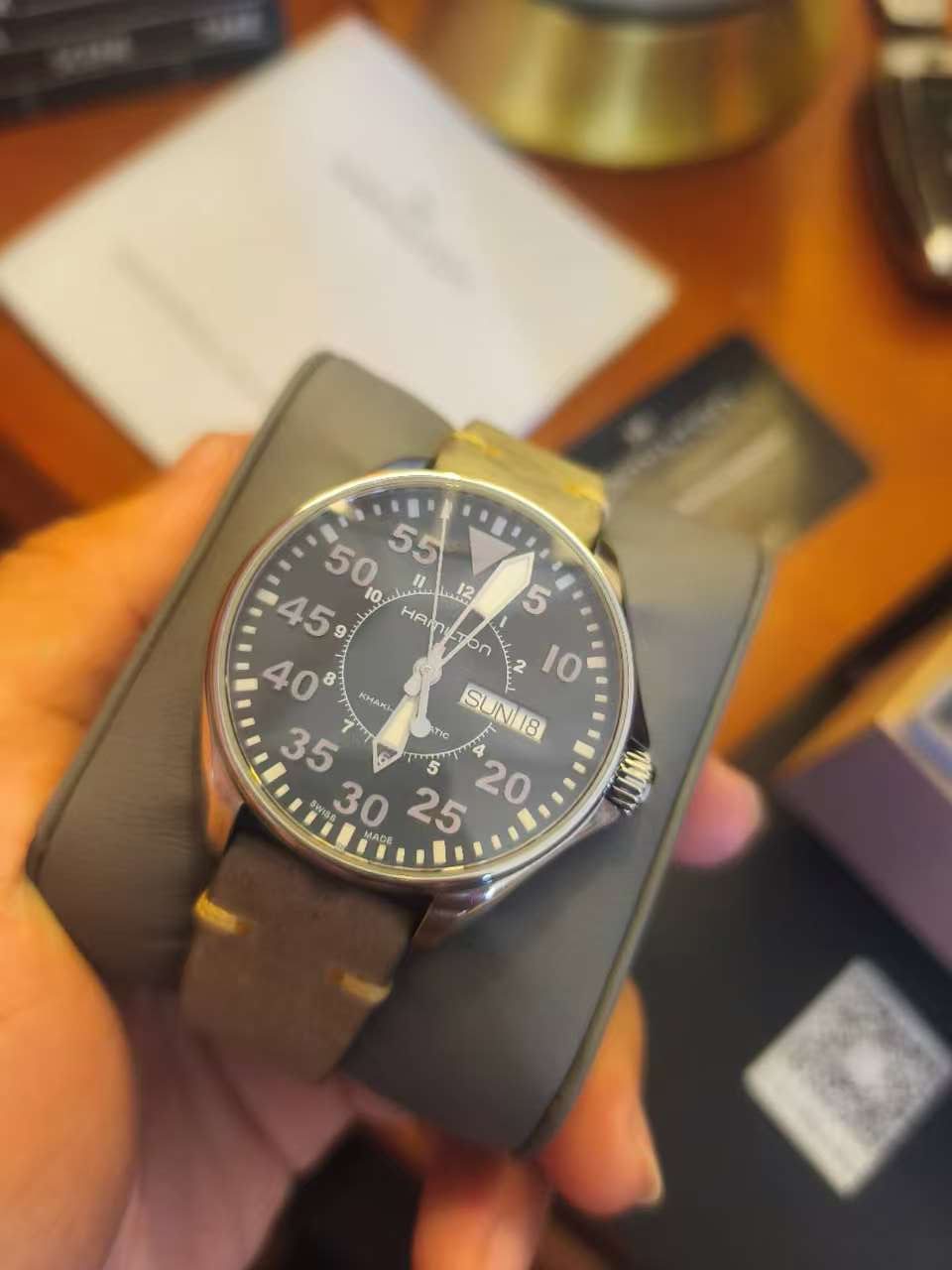 Hamilton Khaki Aviation Pilot Day Date Watch, 38MM, Ref.H644250 200-2200