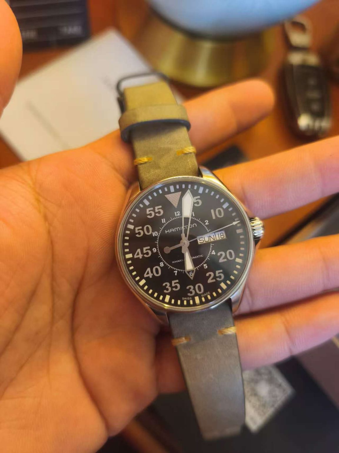 Hamilton Khaki Aviation Pilot Day Date Watch, 38MM, Ref.H644250 200-2200