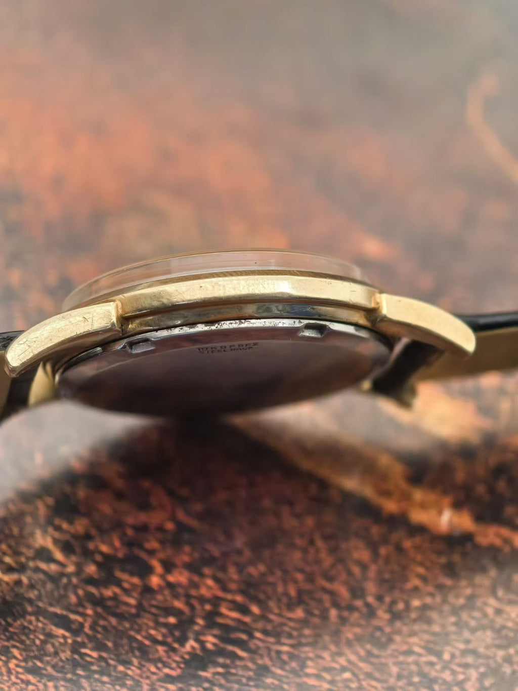 Omega 10K Gold Filled Bezel Automatic Date Watch 34mm Cal.563 240-3900