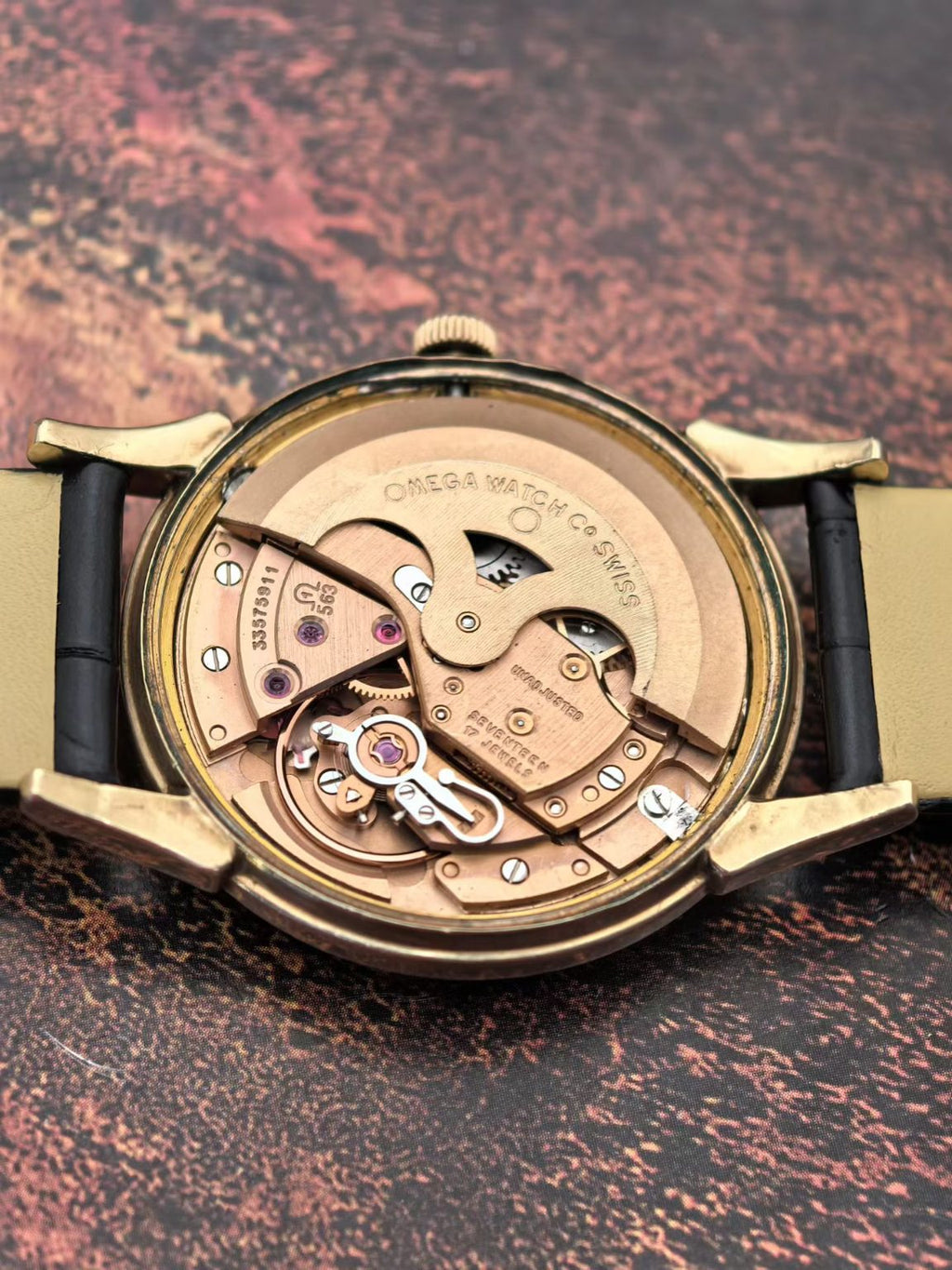 Omega 10K Gold Filled Bezel Automatic Date Watch 34mm Cal.563 240-3900