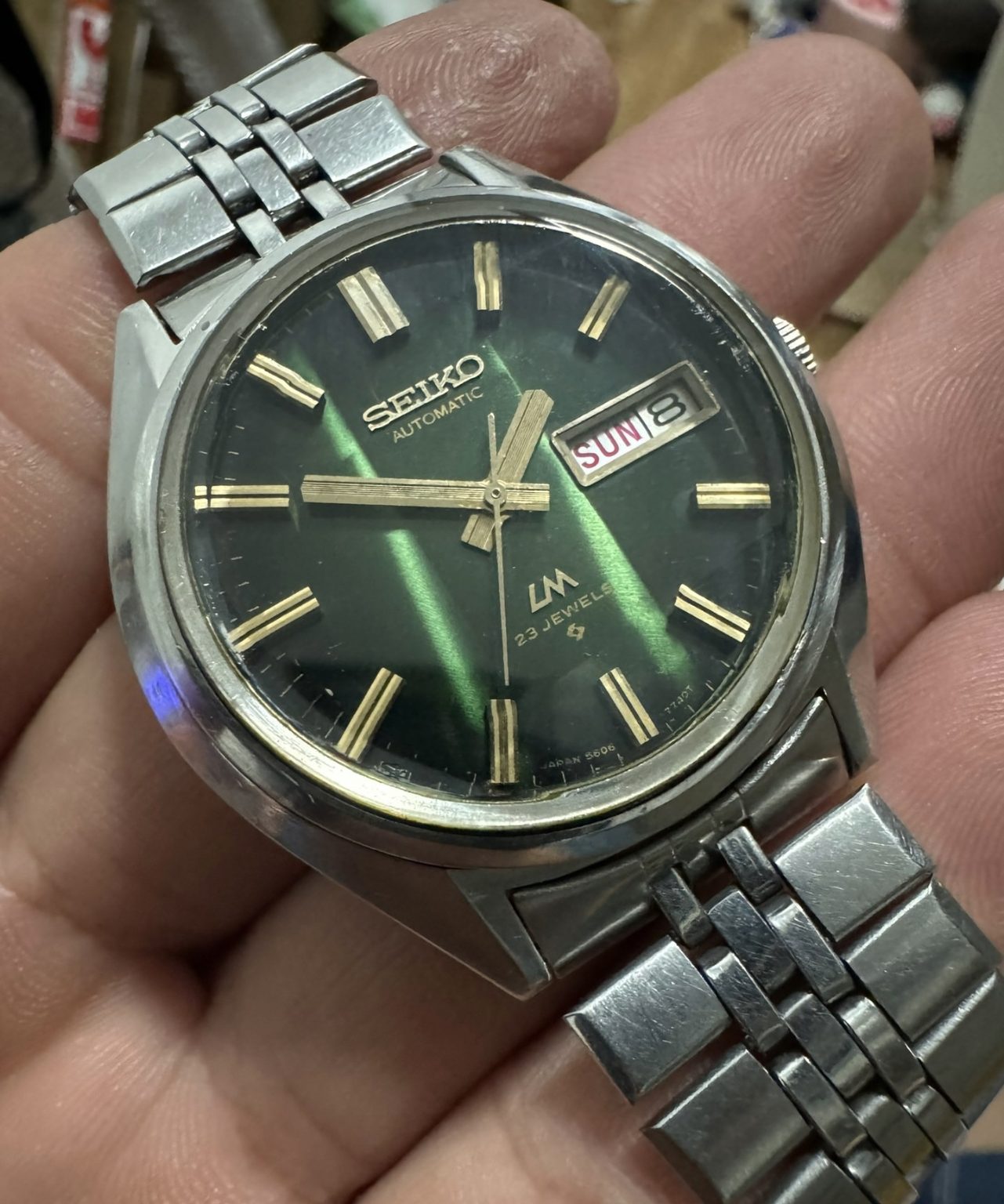 Rare Seiko Lord Matic LM Day Date Automatic Watch 23 Jewels 36mm 239-0590