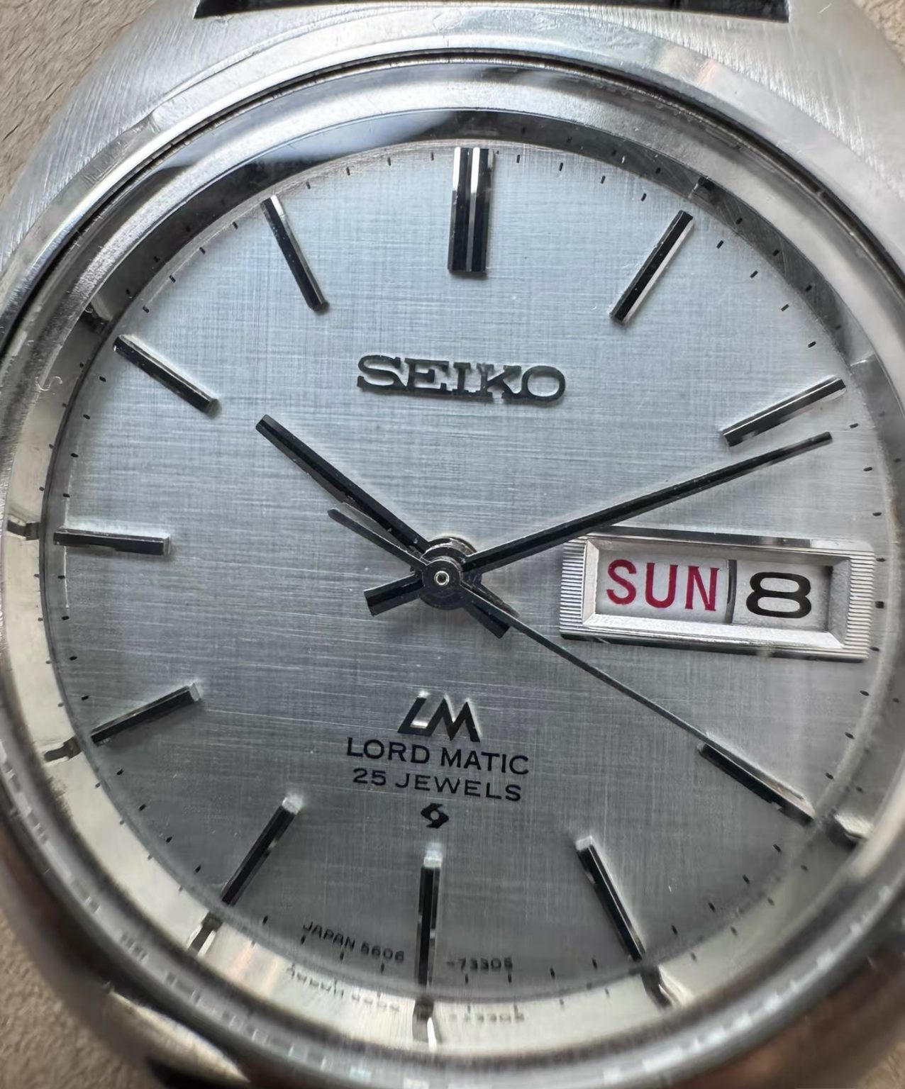 Seiko Lord Matic LM 5606-7330S Day Date Automatic Watch 25 Jewels 35mm 210-0468