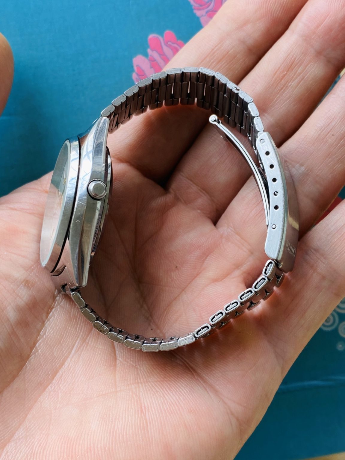 Vintage Citizen Crystal 7 Day Date Automatic Watch 8200 21Jewels 36mm 286-0160