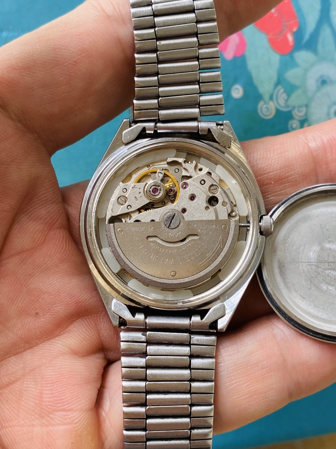 Vintage Citizen Crystal 7 Day Date Automatic Watch 8200 21Jewels 36mm 286-0160