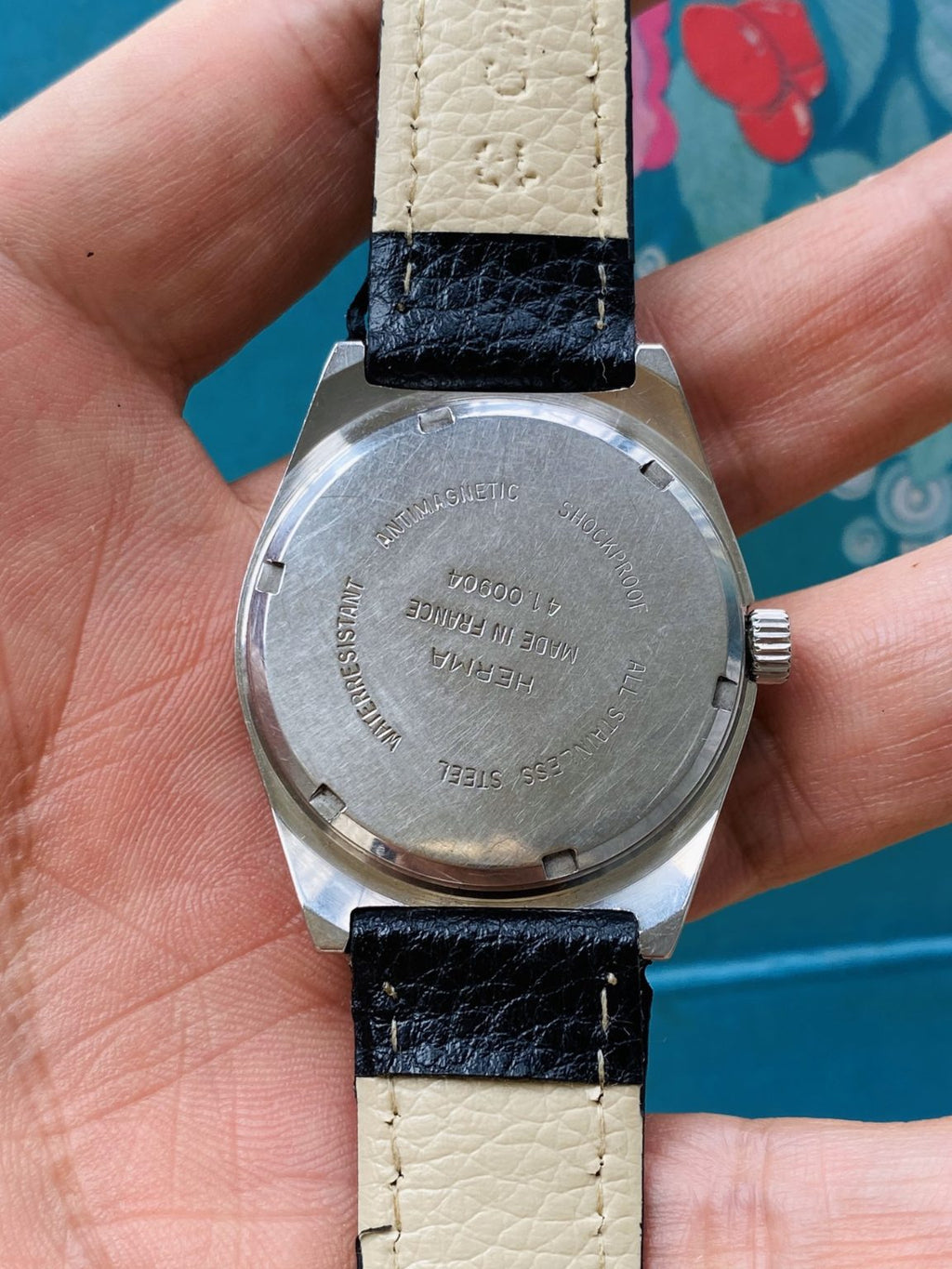 France Made HERMA Vintage Manual-Winding Mens' Watch 34.5mm 17 Jewels 257-0100