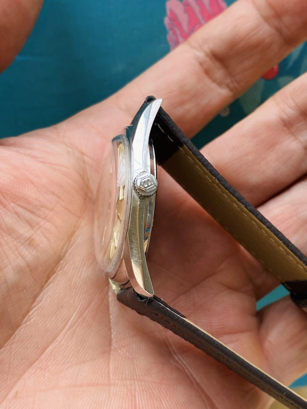 Swiss Made Sandoz Manual Wind Watch 17 Jewels 34.5MM 256-0198