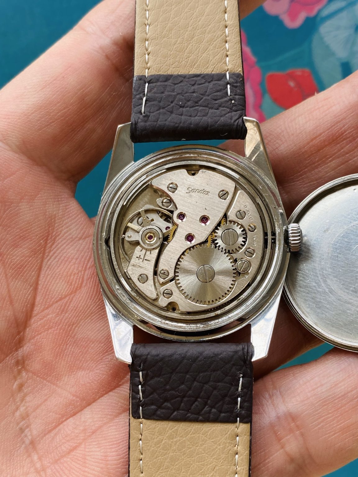 Swiss Made Sandoz Manual Wind Watch 17 Jewels 34.5MM 256-0198