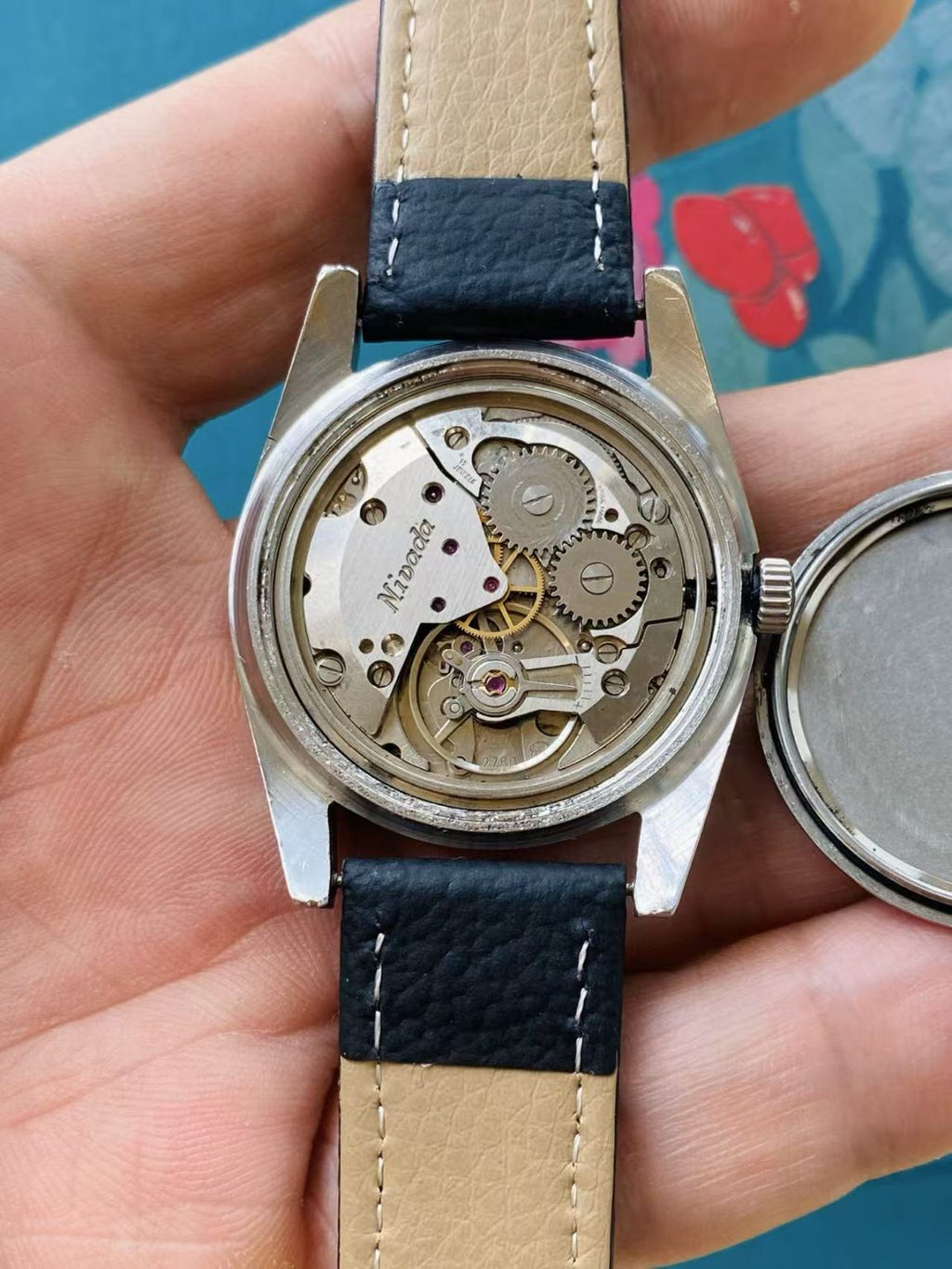 NIVADA Manual-Wind Swiss Watch Cloth Dial 35.5mm ETA2750 17Jewels 300-0178