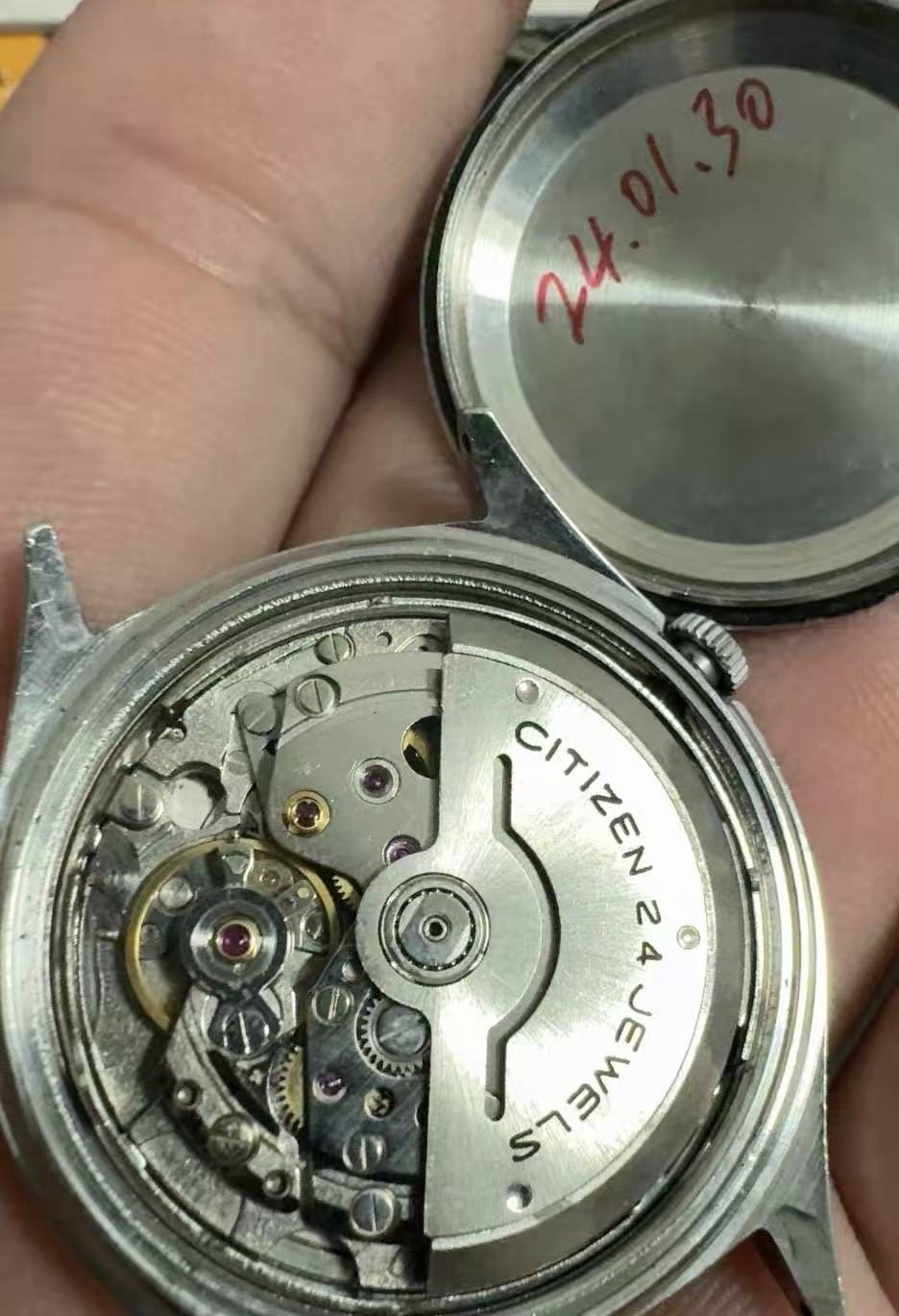 Citizen Leopard Day Date Automatic Watch 28800bph 7700-7714SI-Y 35MM 238-0590