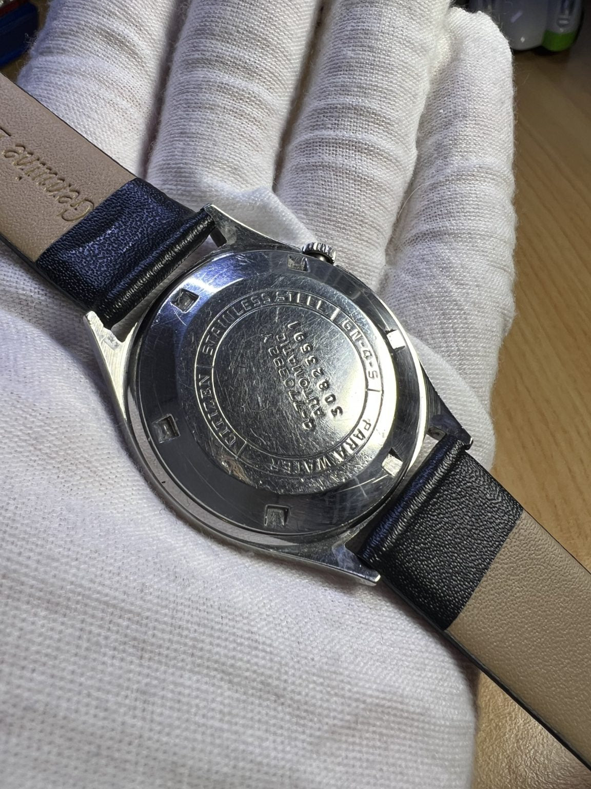 Citizen Leopard Day Date Automatic Watch 28800bph 7700-7714SI-Y 35MM 238-0590