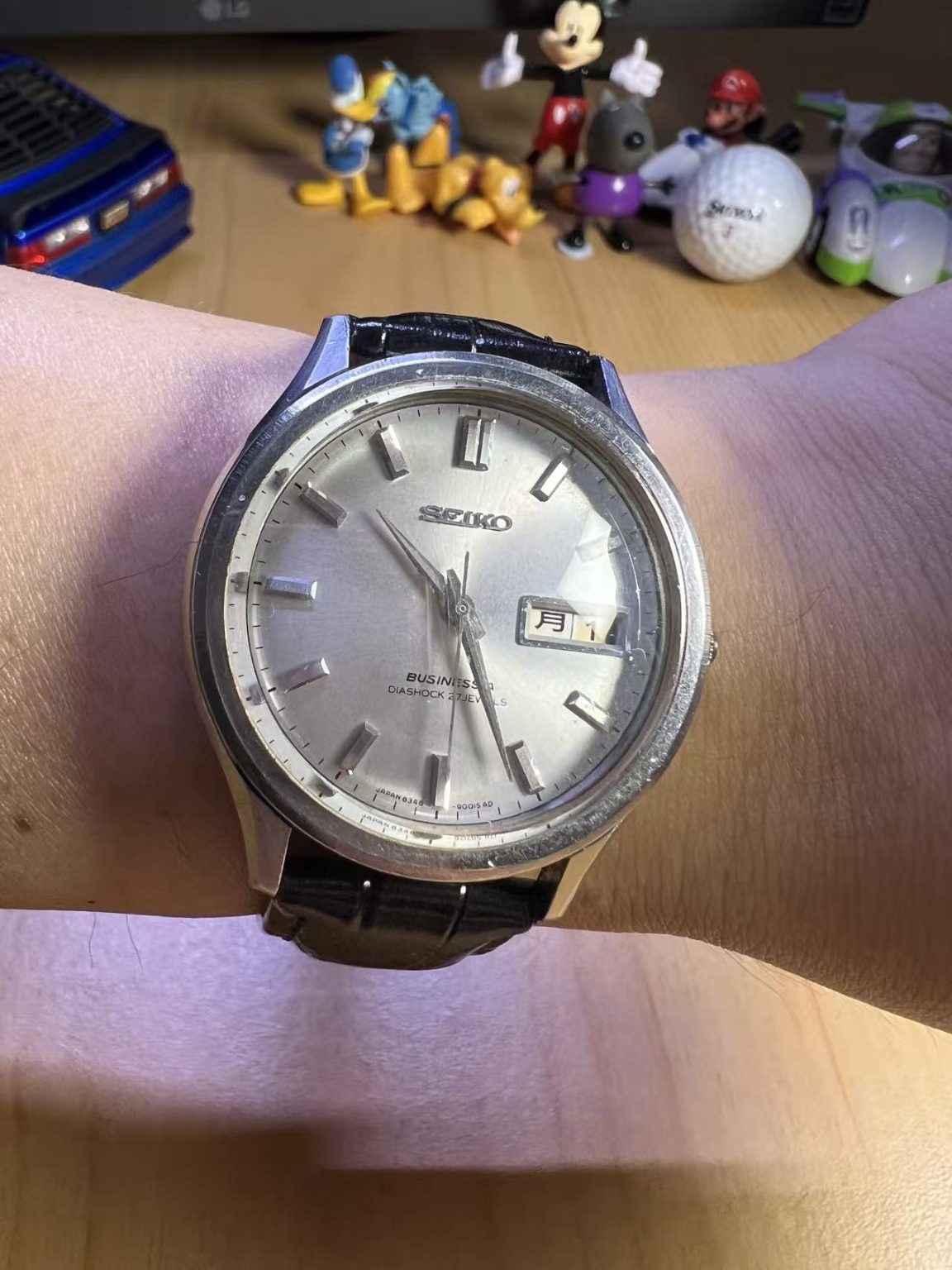 Seiko BUSINESS-A Day Date Automatic Watch 8346-9001S AD 27 Jewels 36MM 215-0300