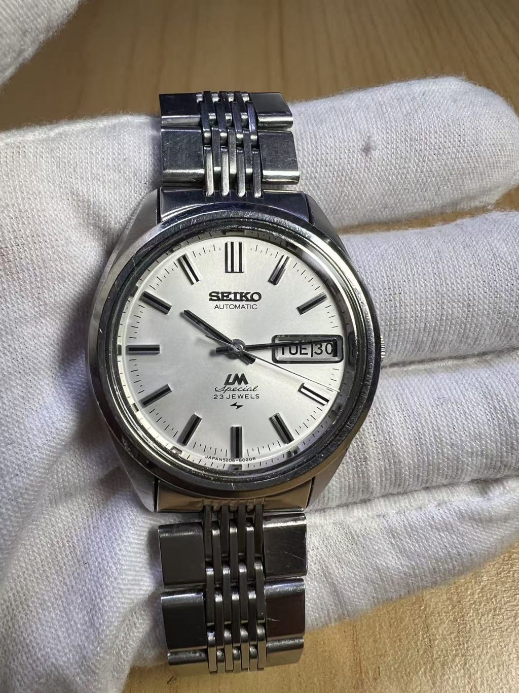 Seiko Lord Matic LM Day Date Automatic Watch 5206-6020R 23 Jewels 35MM 241-0550