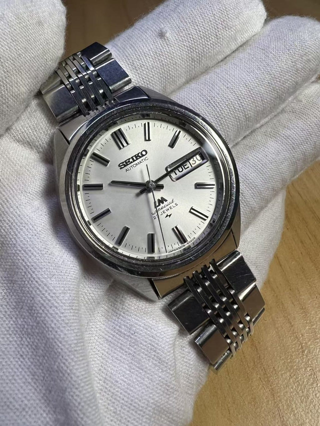 Seiko Lord Matic LM Day Date Automatic Watch 5206-6020R 23 Jewels 35MM 241-0550