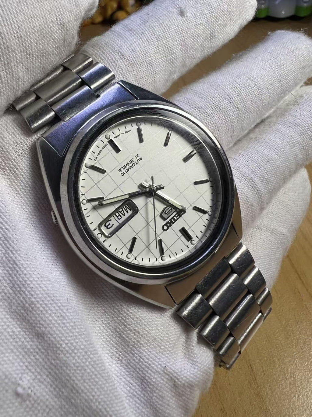 Seiko Number 5 Day Date Automatic Watch 7526-0094R2 21 Jewels 36MM 260-0230