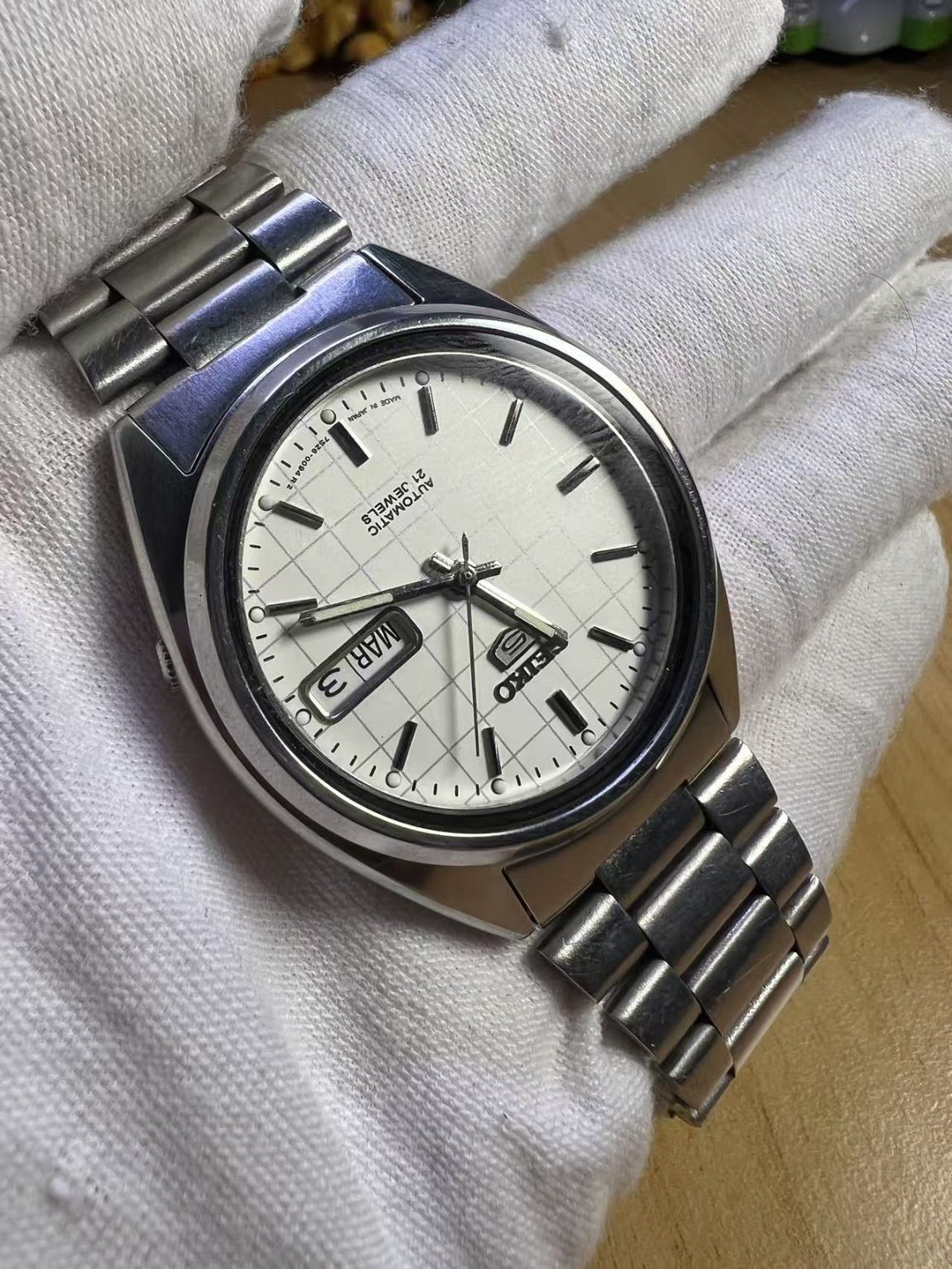 Seiko Number 5 Day Date Automatic Watch 7526-0094R2 21 Jewels 36MM 260-0230