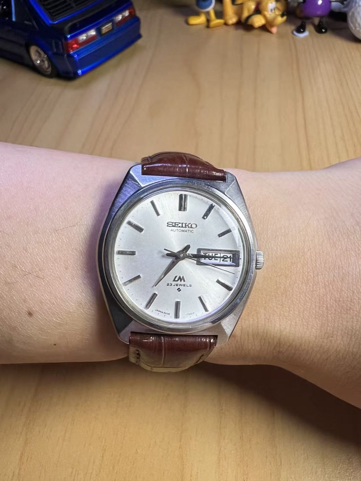 Seiko Lord Matic LM Day Date Automatic Watch 5606-7001T 23 Jewels 36MM 209-0520