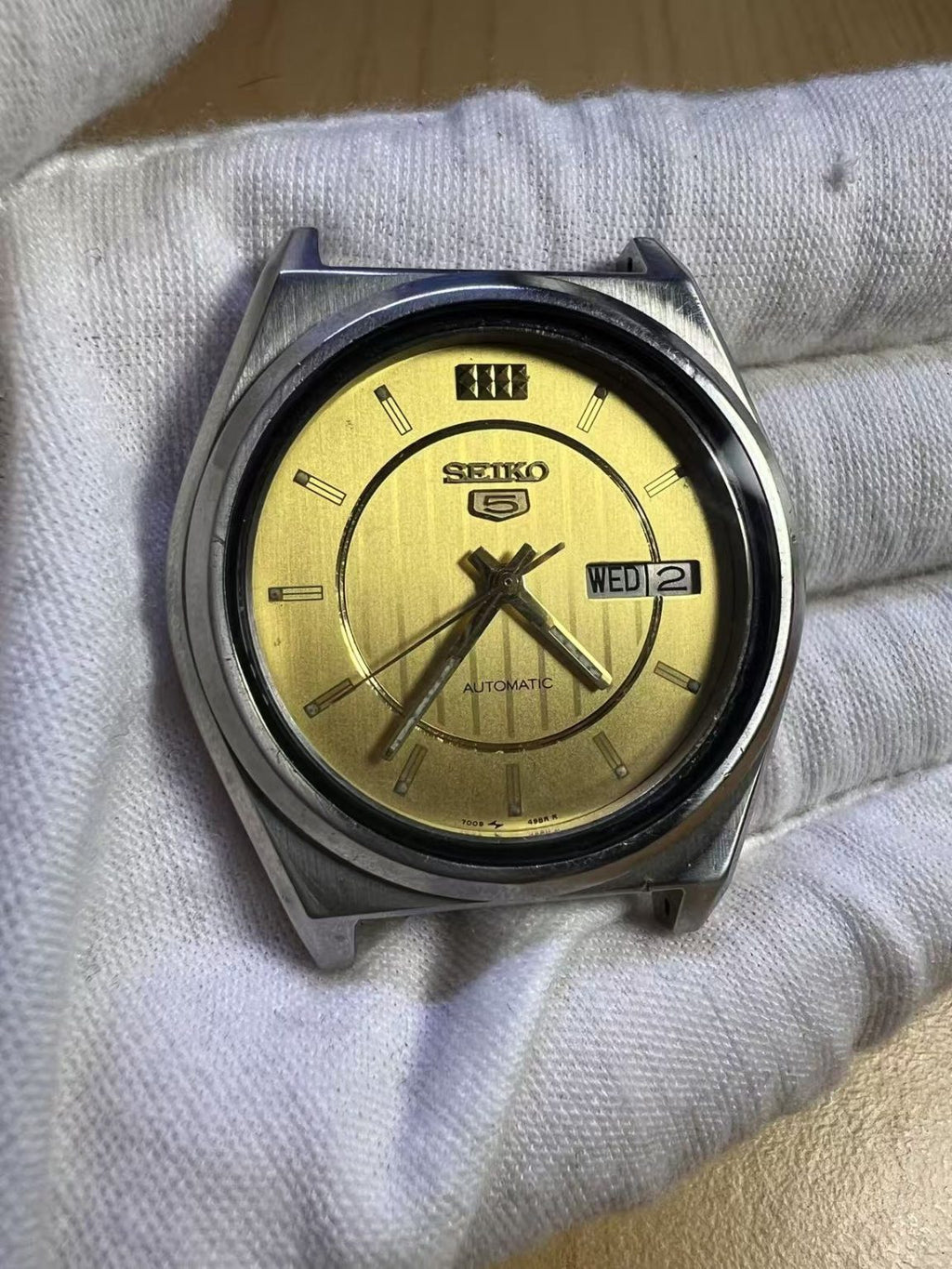 Seiko Number 5 Day Date Automatic Watch 7009-498RR 17 Jewels 36MM 152-0100