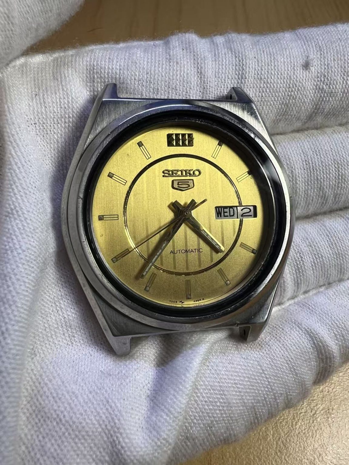 Seiko Number 5 Day Date Automatic Watch 7009-498RR 17 Jewels 36MM 152-0100