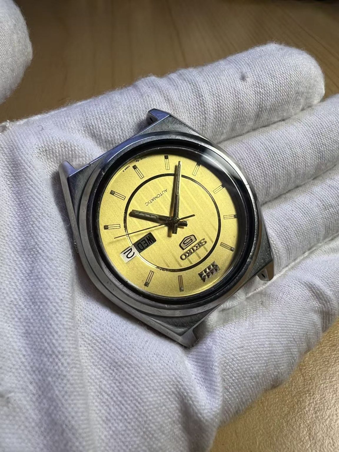 Seiko Number 5 Day Date Automatic Watch 7009-498RR 17 Jewels 36MM 152-0100