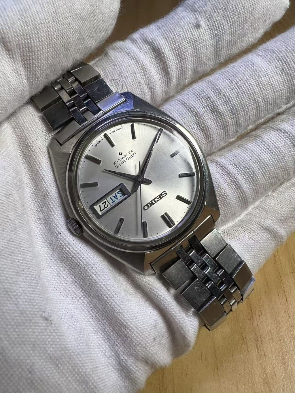 Seiko Lord Matic LM Day Date Automatic Watch 5606-7000S 23 Jewels 36MM 248-0408