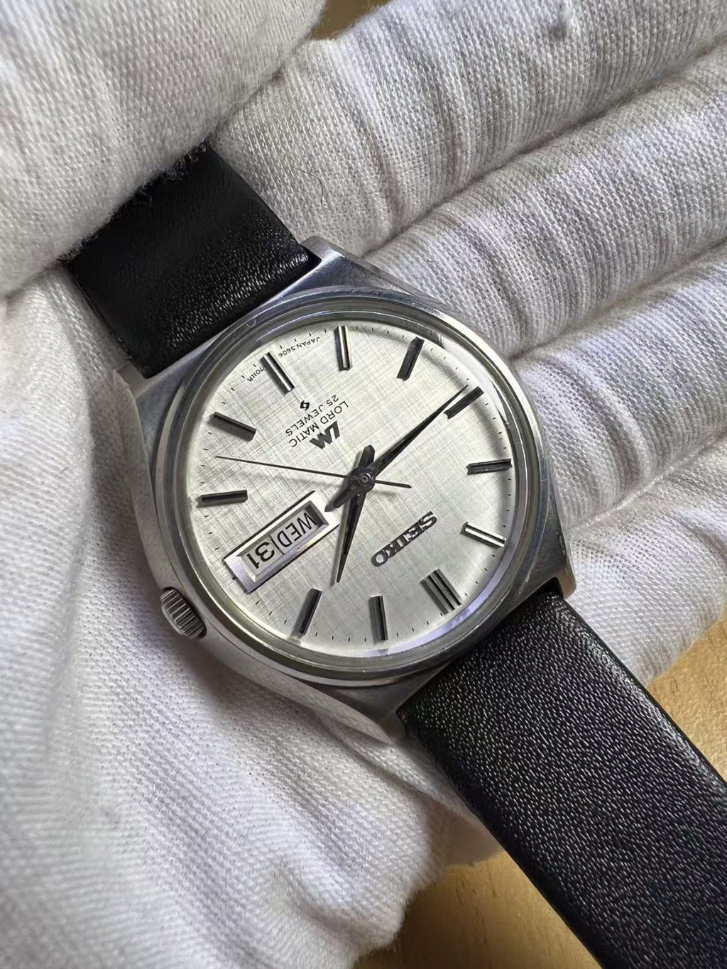 Seiko Lord Matic LM Day Date Automatic Watch 5606-7011R 25 Jewels 37MM 230-0500