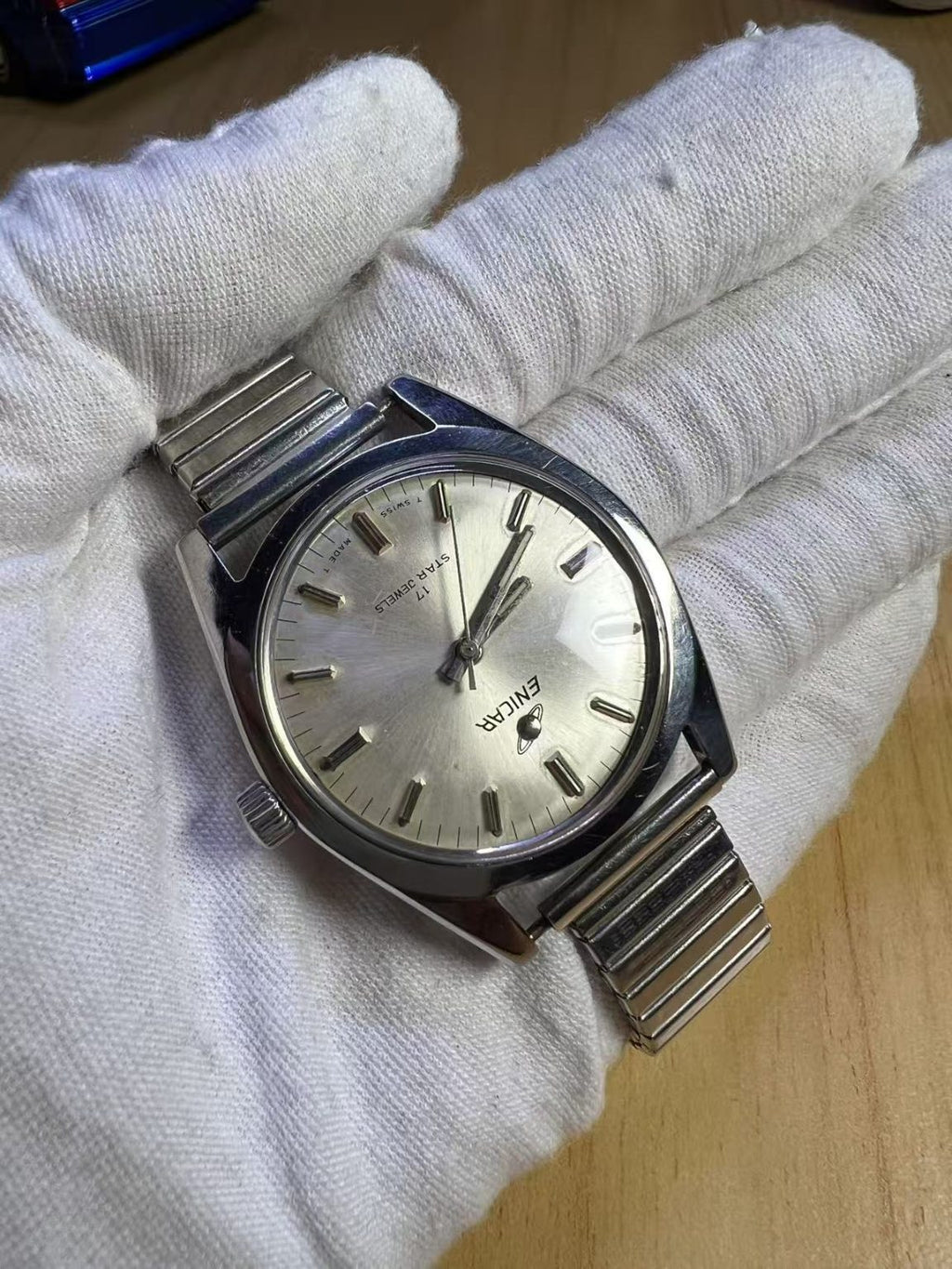 Swiss Made Enicar 160 Manual-Winding Watch 17 Jewels 36MM 147-0188