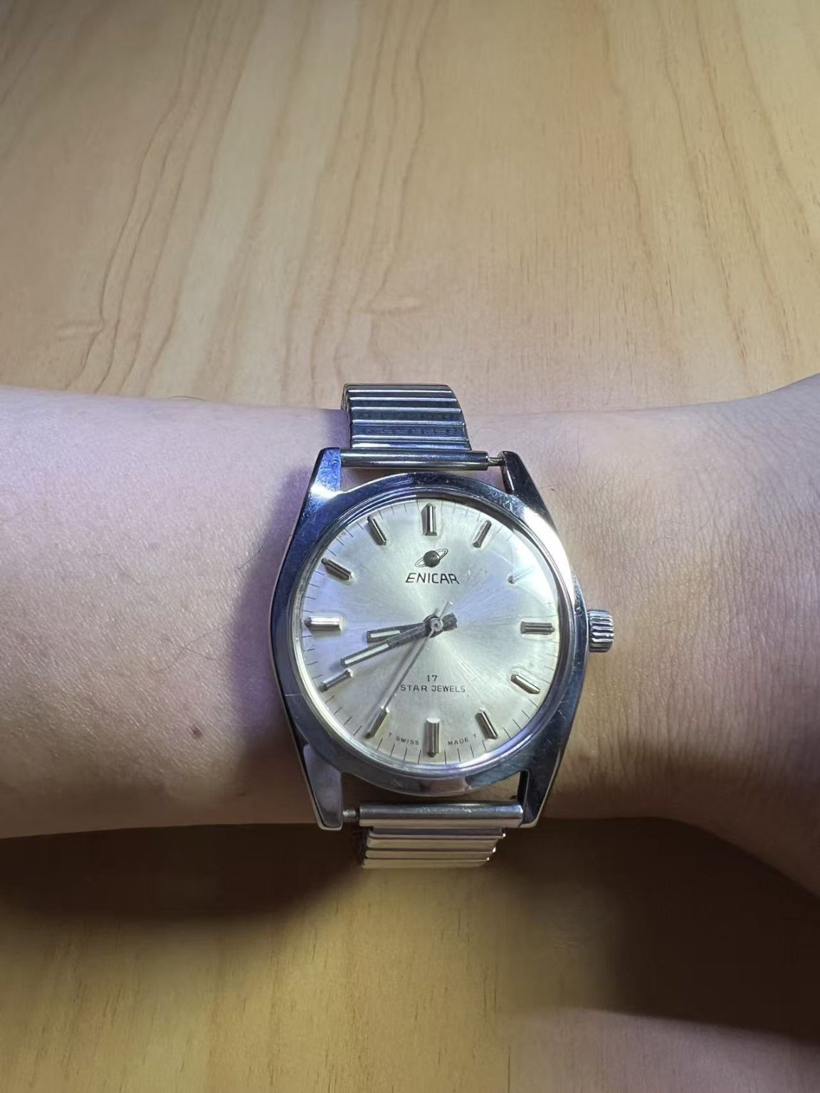 Swiss Made Enicar 160 Manual-Winding Watch 17 Jewels 36MM 147-0188