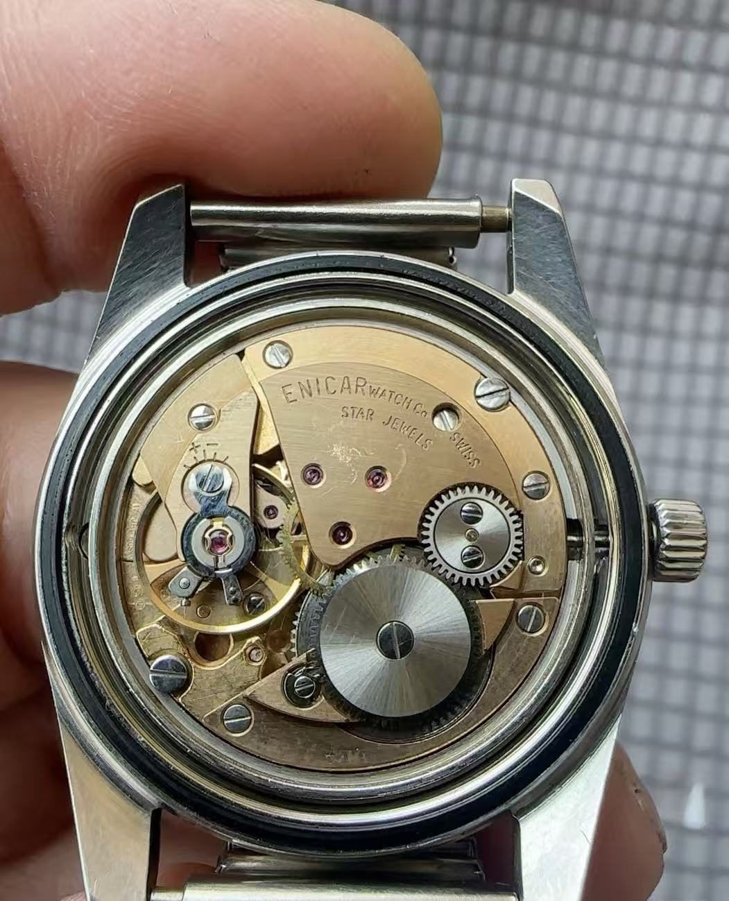 Swiss Made Enicar 160 Manual-Winding Watch 17 Jewels 36MM 147-0188