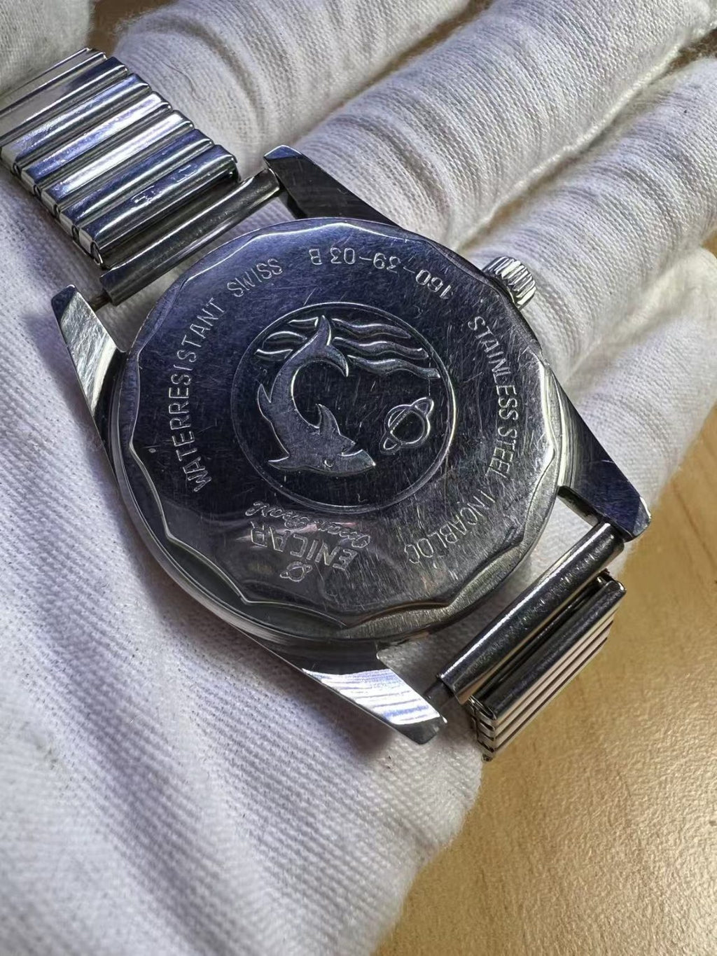 Swiss Made Enicar 160 Manual-Winding Watch 17 Jewels 36MM 147-0188