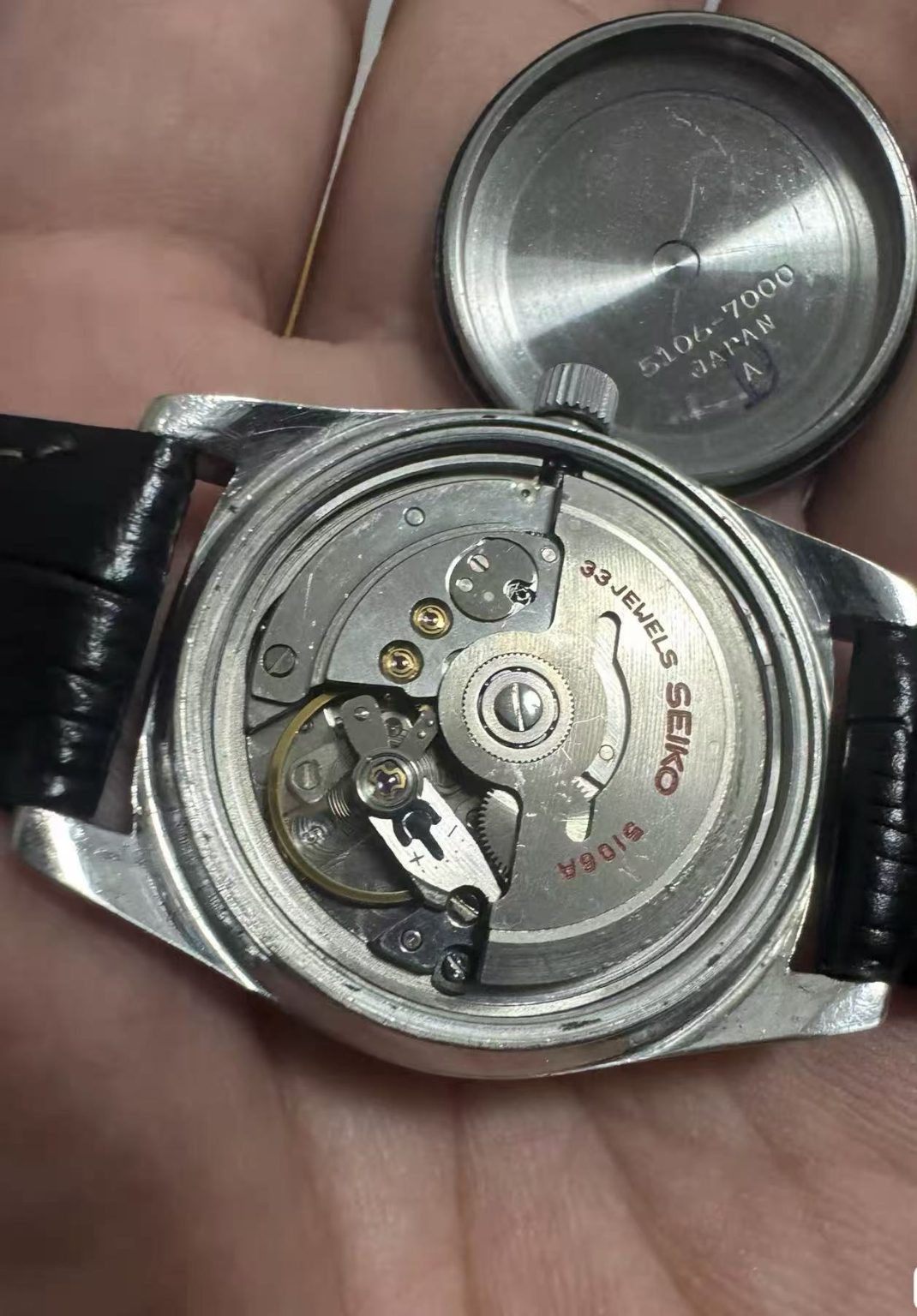 Seiko SEIKOMATIC-P Day Date Automatic Watch 5106-7000T 33 Jewels 36MM 291-0560