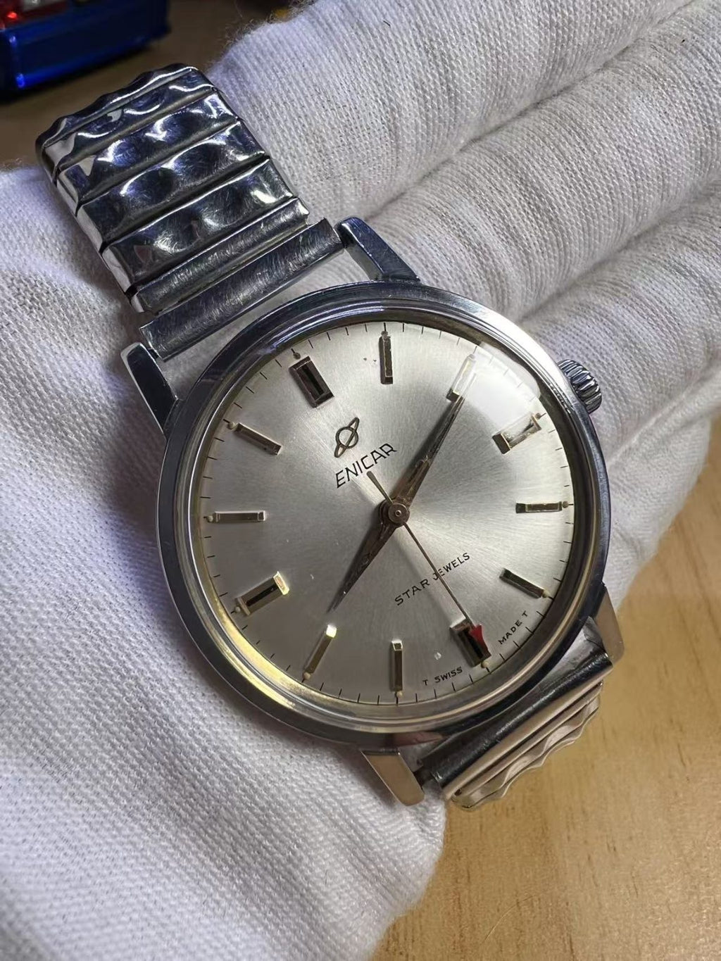 Swiss Made Enicar Star Jewels Manual-Winding Watch 35mm 293-0218