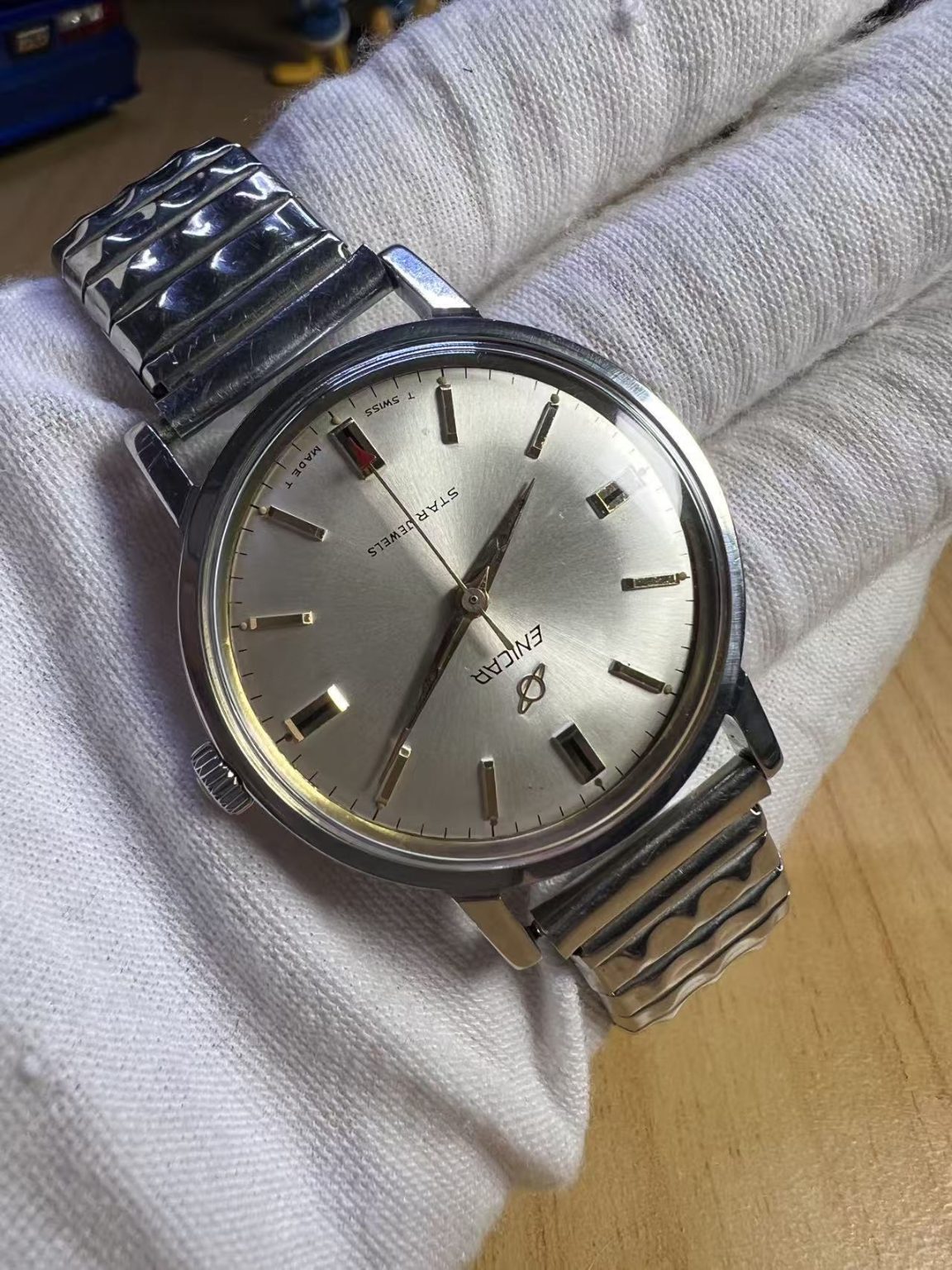 Swiss Made Enicar Star Jewels Manual-Winding Watch 35mm 293-0218