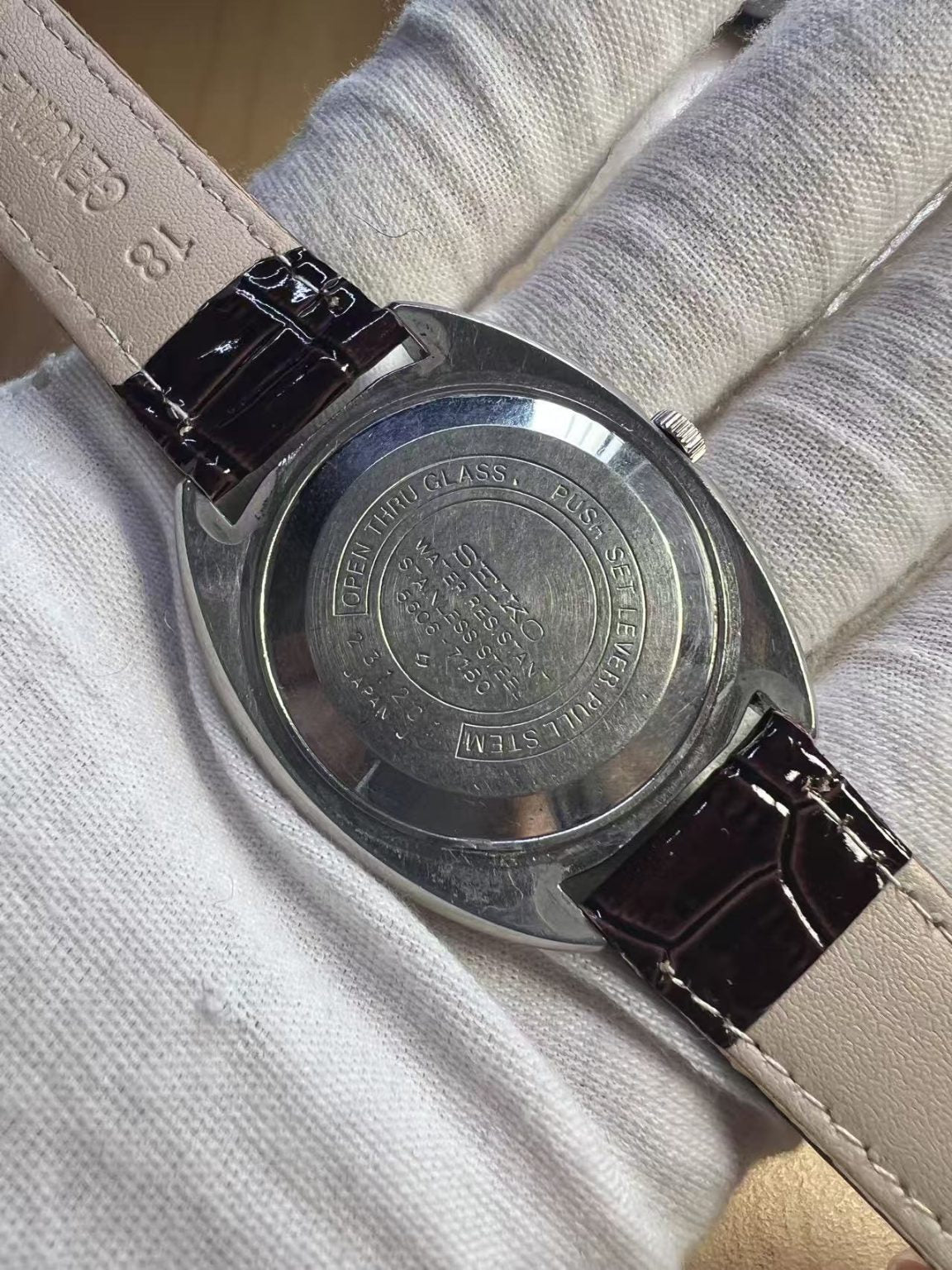 Seiko Lord Matic LM Day Date Automatic Watch 5606-7360T 23 Jewels 37MM 253-0540