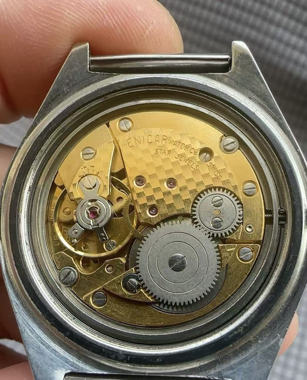 Swiss Made Enicar Star Jewels Date Manual-Winding Watch 17 Jewels 38MM 141-0318